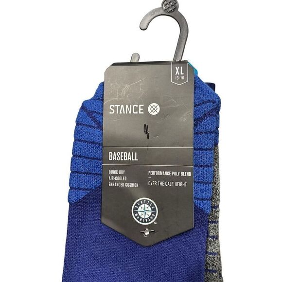Stance Seattle Mariners Men's XL Blue Diamond Pro OTC Socks - Picture 4 of 5